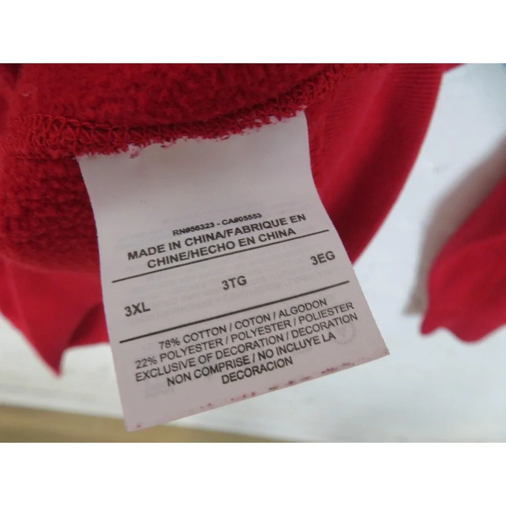 Jordan Sweatshirt Mens 3XL Red Jumpman Logo Crewneck Pullover Nike Fleece